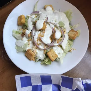 Side salad with ranch
