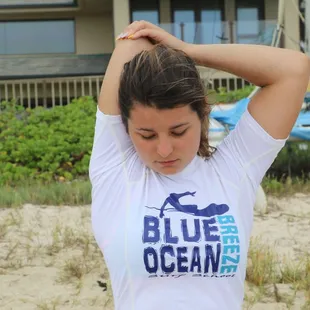 We had so much fun surfing with Rebecca from Canada.