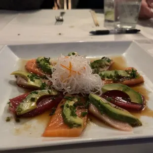 a plate of food on a table