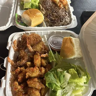24. Prime Ribs Garlic Shrimp