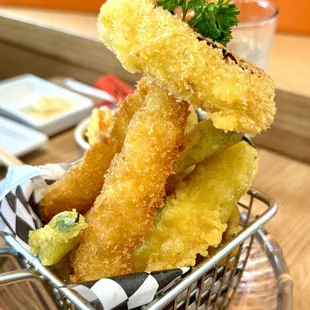 vegetable tempura with shrimp