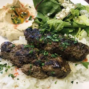 Beef Kofta Kabob Plate Dinner