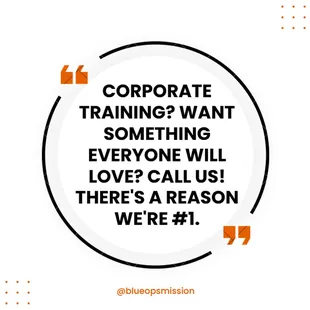 Corporate training and team building events with Blue Ops Mission