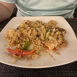 This Fried Rice was so SO spicy   no way it was &quot;1heat&quot;.