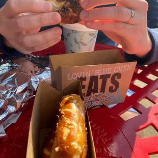 Pretzel and jalapeño slider