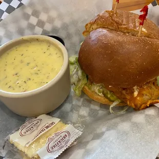 The Mighty Buffalo &amp; Beer Cheese Soup combo.