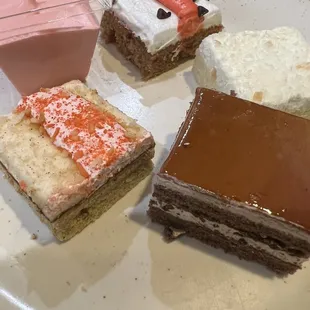 Had to try each dessert! Raspberry mousse, carrot cake, coconut cake (yum), coffee cake (tiramisu? Delicious), cinnamon cake (?)