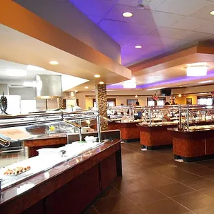 View of the buffet from the entrance area.