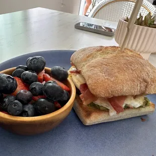 Ciabatta breakfast sandwich