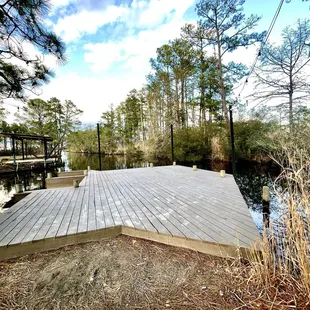 Platform behind the restaurant 3/26/22