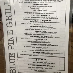 Lots of burger choices!