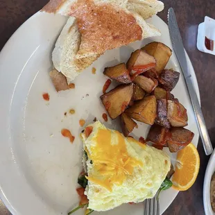 Veggie omelette..., perfectly cooked for me