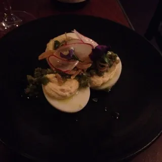 Smoked Trout Deviled Egg