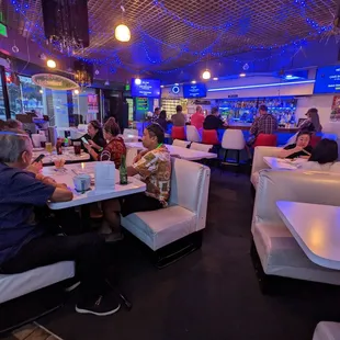 diners sitting at booths