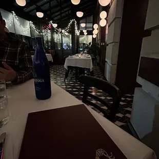 a man sitting at a restaurant table