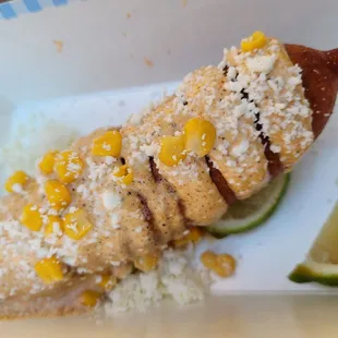 Elote corndog