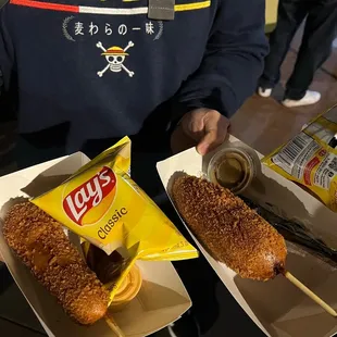 Golden dragon (left) pickle dog (right)