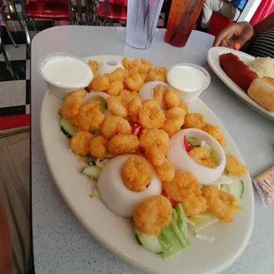 Shrimp salad. Added onions.