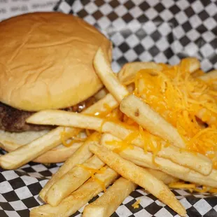 Hamburger and Cheese fries