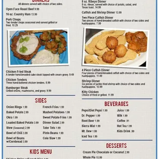 Lunch menu
