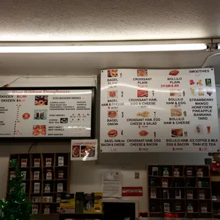 a menu for a fast food restaurant