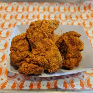 a plate of fried chicken