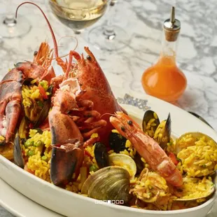 paella, food