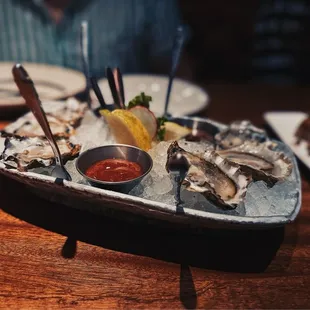 Raw oysters
