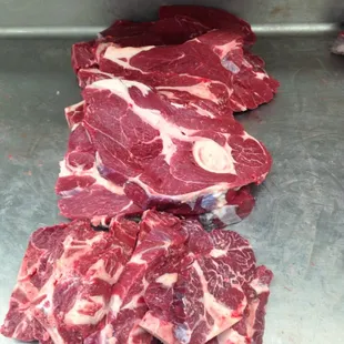 a pile of beef