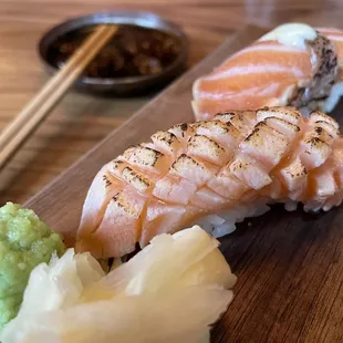 Seared salmon toro, seared salmon