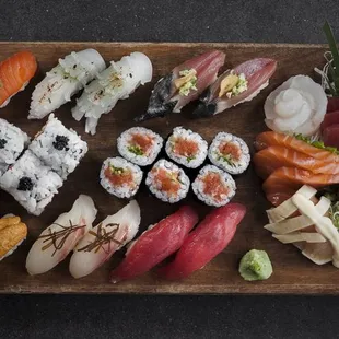 a variety of sushi