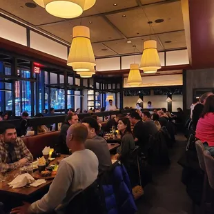 people eating at a restaurant