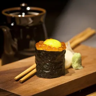 drink, sushi and sashimi