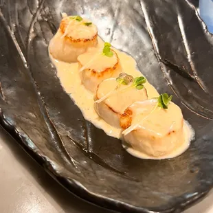 Miso butter sea scallops