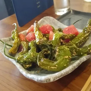 Shishito Peppers & Watermelon Sunomono