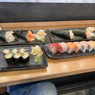 a variety of sushi