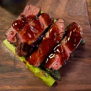 Surf &amp; Turf wagyu sliced