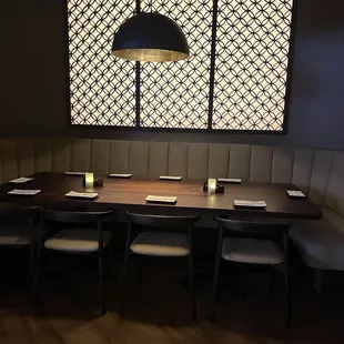 Nice private seating area.