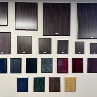 Several options of plaques!