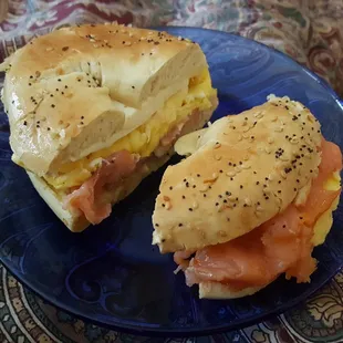 Lox &amp; Egg Bagel with extra Lox