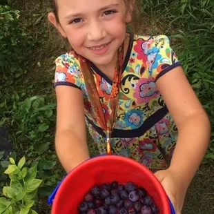 Fun in the blueberry patch!