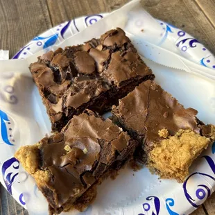 Brownie with cookie dough