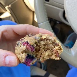 Blueberry pecan oatmeal breakfast cookie- very soft and with real blueberries