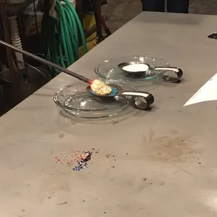 Dabbing in colors