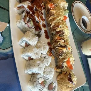 JB Roll .Alaskan Roll Blue Sake Roll