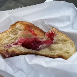 Raspberry croissant