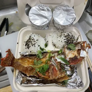 Fried rock cod