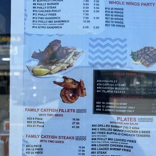 a menu for a restaurant