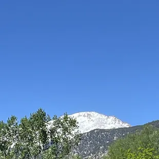 Pikes Peak seen from the property