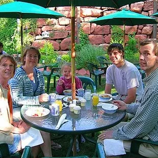 Breakfast in your suite or in the gardens!